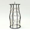 Bejeweled Cylinder Steel Candle Holders With Beads