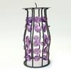 Bejeweled Cylinder Steel Candle Holders With Beads