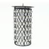 Cylinder Metal Mesh And Marble Candle Holders