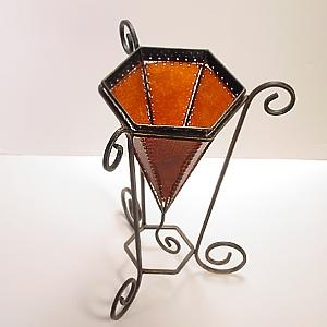 Upsidedown Hexagon Pyramid TeaLight Candleholder