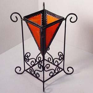 Upsidedown Pyramid Tea Light Candle Holder