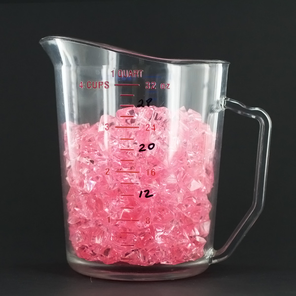 200Pc Light Pink Acrylic Crushed Ice Decorative Gems