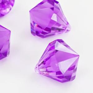 Purple Acrylic Medium Diamonds Decorative Gems