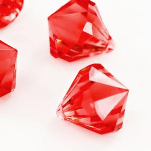 Red Acrylic Medium Diamonds Decorative Gems