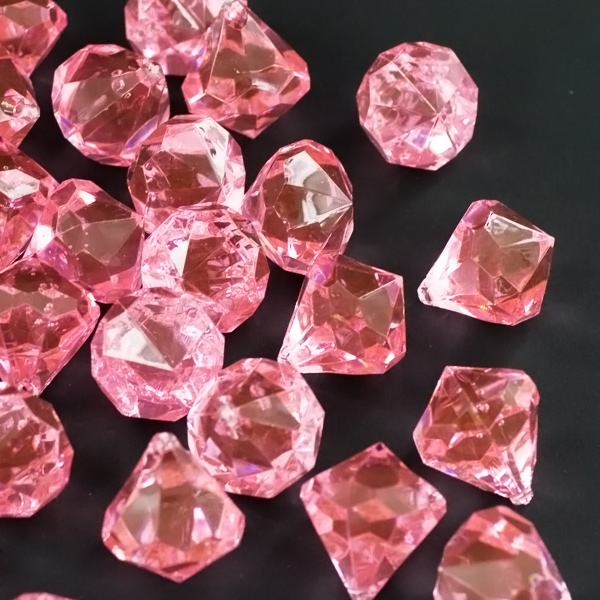 Pink Acrylic Large Diamonds Decorative Gems