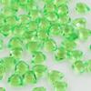 Green Acrylic Faceted Hearts Decorative Gems