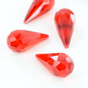 Red Acrylic Teardrop Diamonds Decorative Gems