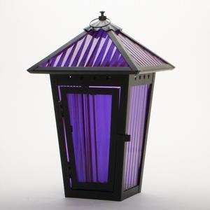 Rough Roadhouse Enclosed Candle Holder - Purple Glass Road House