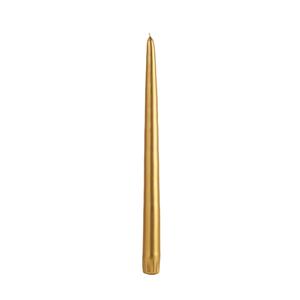 12 Inch Metallic Gold Taper Candle
