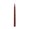 12 Inch Metallic Chocolate Twist Swirl Taper Candle