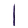 12 Inch Metallic Purple Twist Swirl Taper Candle