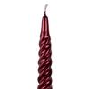 12 Inch Metallic Pomegranate Twist Swirl Taper Candle