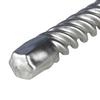 12 Inch Metallic Silver Twist Swirl Taper Candle