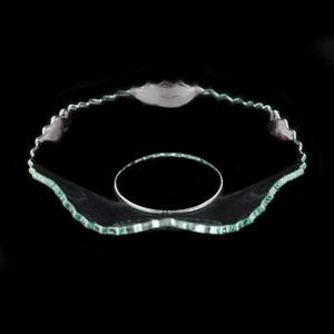 Clear Glass Bobeche Wavy Serrated Rim