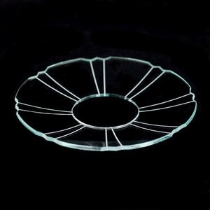 Clear Glass Bobeche Fancy Segmented Cut