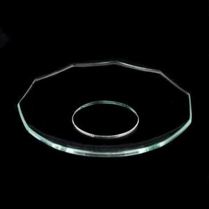 Clear Glass Bobeche Straight Cut Rim