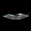 Clear Glass Bobeche Wavy Deep Dish