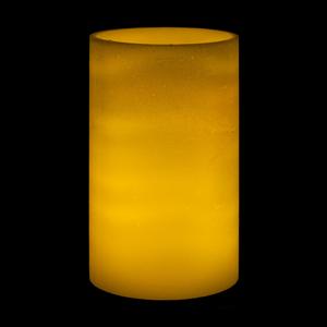 7x12 Ivory Round LED Flameless Pillar Candles