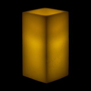 3x3x6 LED Flameless Square Pillar Candles Ivory