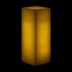3x3x8 LED Flameless Square Pillar Candles Ivory
