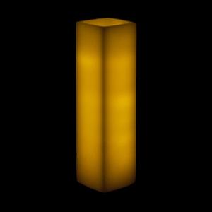 3x3x12 LED Flameless Square Pillar Candles Ivory