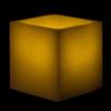 4x4x4 LED Flameless Square Pillar Candle Ivory