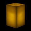 4x4x6 LED Flameless Square Pillar Candle Ivory
