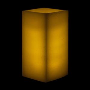 4x4x8 LED Flameless Square Pillar Candle Ivory