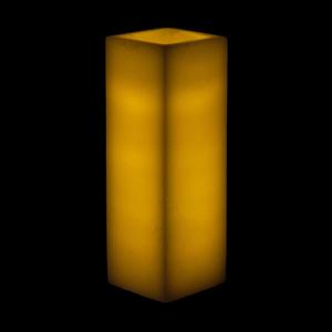 4x4x12 LED Flameless Square Pillar Candle Ivory