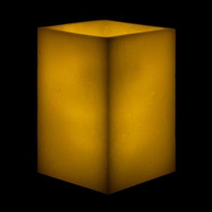 5x5x8 Square Flameless Large Pillar Candles Ivory