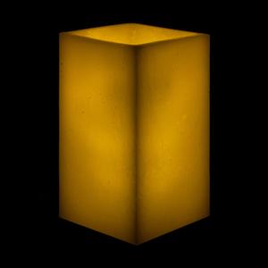 5x5x11 Square Flameless Large Pillar Candles Ivory