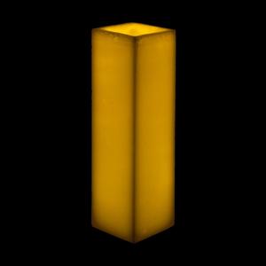 5x5x18 Square Flameless Large Pillar Candles Ivory