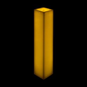 5x5x24 Square Flameless Large Pillar Candles Ivory
