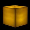 6x6x6 Flameless Large Square Pillar Candle Ivory