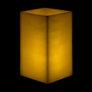 6x6x11 Flameless Large Square Pillar Candle Ivory