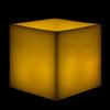 10x10x10 Flameless Extra Large Square Pillar Candle Ivory