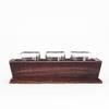 Six Glass Votive Holder in Wooden Tray