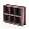 Six Glass Votive Holder in Wooden Tray