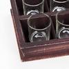 Six Glass Votive Holder in Wooden Tray
