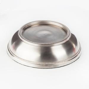 Metal Pillar Candle Holder Pewter Finish