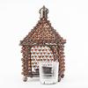 Amber Beaded House Lantern Tea Light and Votive