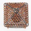 Amber Beaded House Lantern Tea Light and Votive