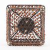 Amber Beaded House Lantern Tea Light and Votive