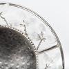 Chrome Pillar Candle Holder with Clear Glass Beads