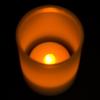 LED Tealight In Short Votive Cup Amber Flicker Battery Operated On Off