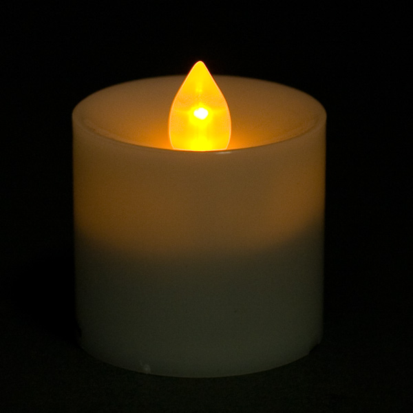 Acolyte LED Votive Amber Flicker Battery Operated Candle On Off Switch