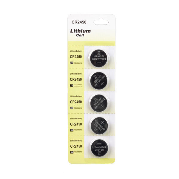 Button & Coin Cell Battery: Size CR2450, Lithium-ion