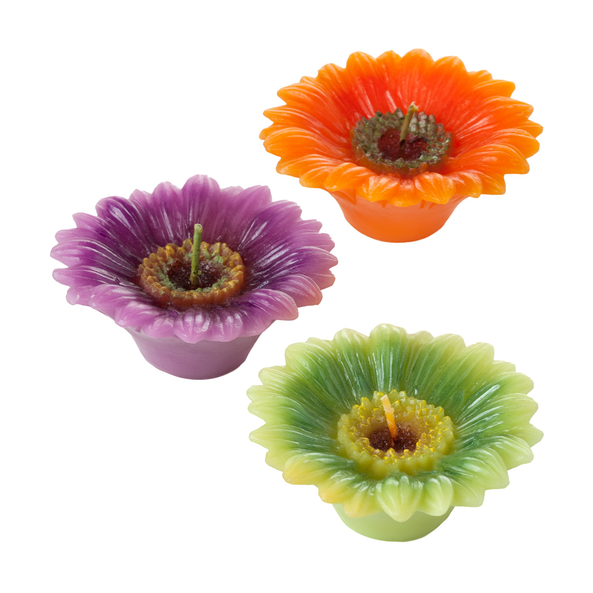 Floating Gerber Daisy Flower Candle