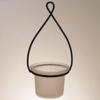 Hanging Tealight Lantern - Frosted White Glass