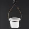 Hanging Tealight Lantern - Frosted White Glass